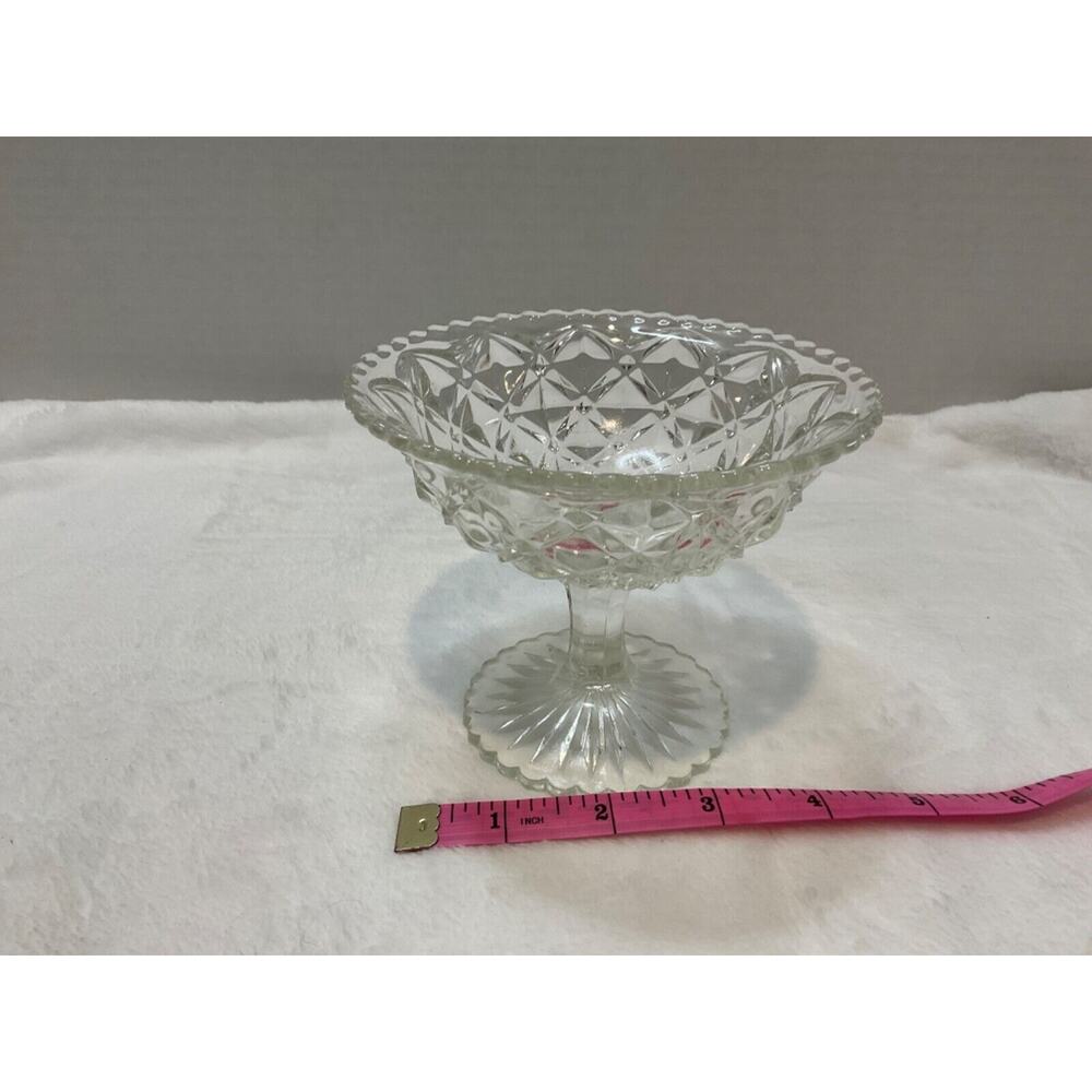 Vintage American Brilliant Cut Glass Compote Candy/Nut Dish - Elegant